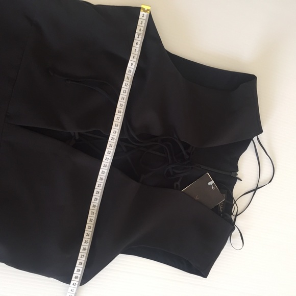 ZARA womens M black fitted dress lace up bodice  sleeveless NEW woth tags LBD - Picture 15 of 16